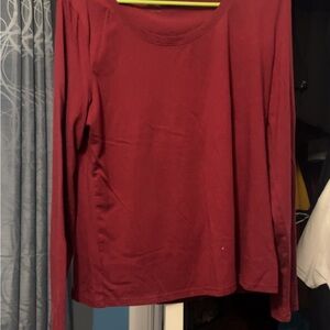 No Boundaries Deep Red Long Sleeve Blouse